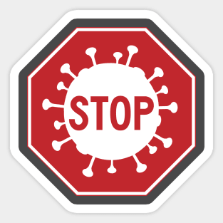 Stop Sign Corona Virus Sticker